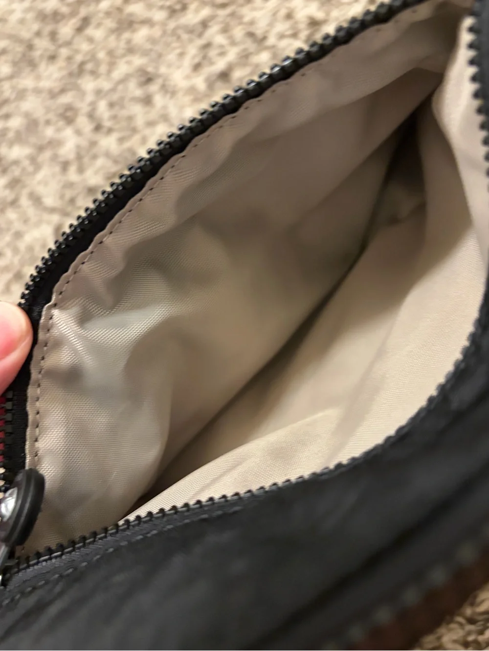 Kipling Black Crossbody Messenger Bag with Monkey Charm